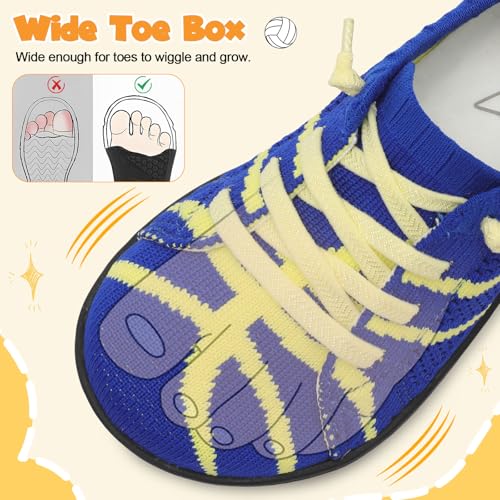 Image of LeIsfIt Toddler Shoes Girls Boys Wide Shoes Kids Zero Drop Minimalist Sneakers Barefoot Slip on Tennis Sneakers