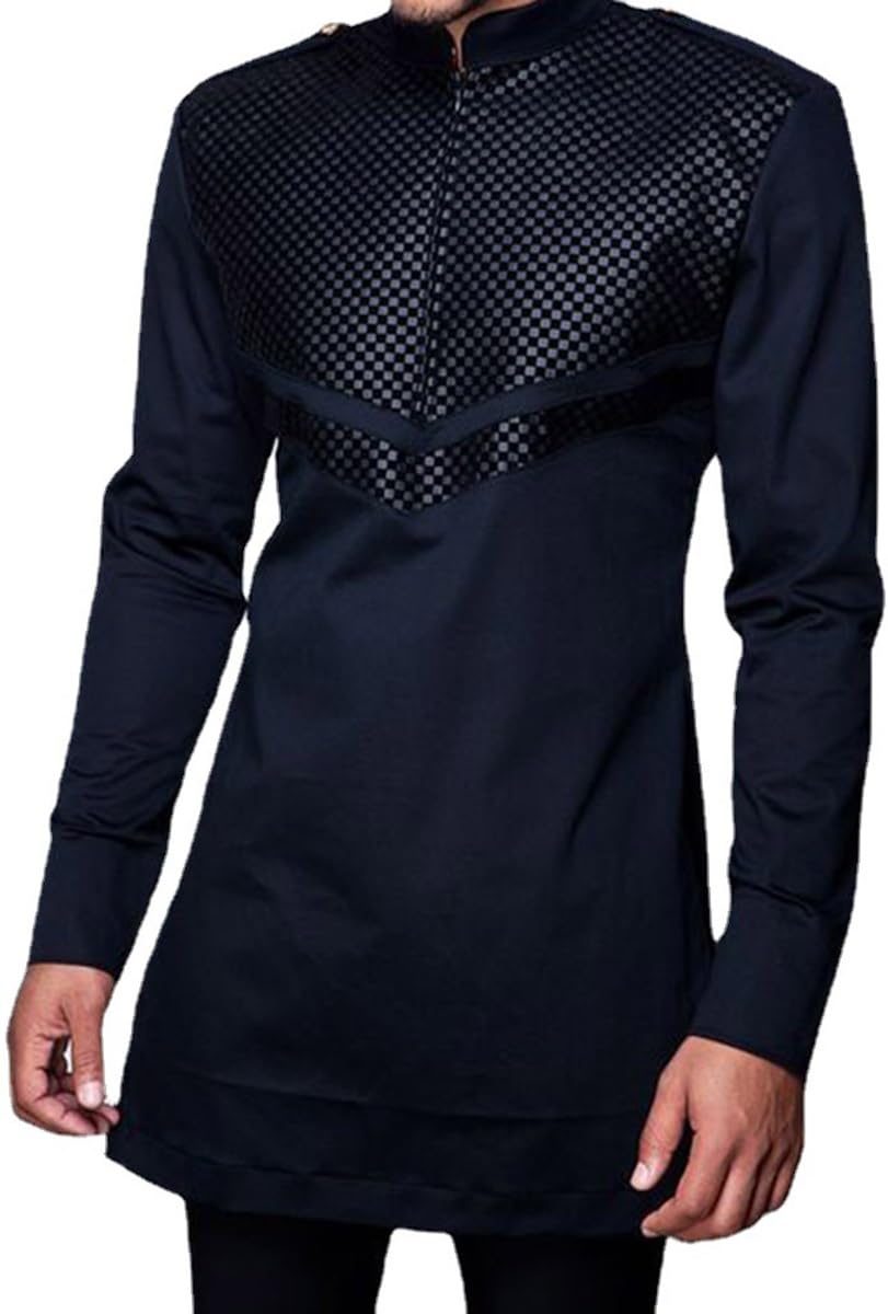 Kaftan Africain Homme Coupe Slim Pullover Confortable Dashiki - 6