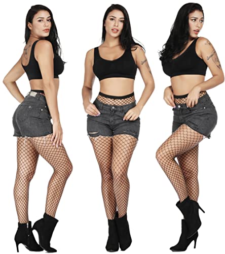 Womens Fishnet Stockings Black Tights Pantyhose Net Thigh High Stockings3