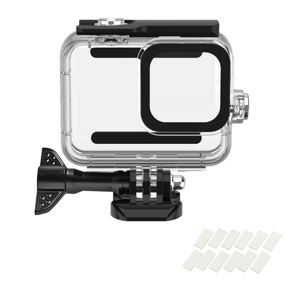 Custodia Impermeabile per Gopro Hero 13/12/11/10/9 Black, 60M Custodia Subacquea Accessori, Subacquea Diving Trasparente Custodia Protettiva Shell Hero 13 12 11 10 9