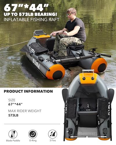 DAMA Triple Chamber SUP Inflatable Stand Up Paddle Board 10'8"*47", Extra Wide Paddle Boards for Adults, Fishing Paddle Board with 3 Removable Fins, 2 Fishing Rod Holders, Kayak Paddle,Portable Bag - Image 3