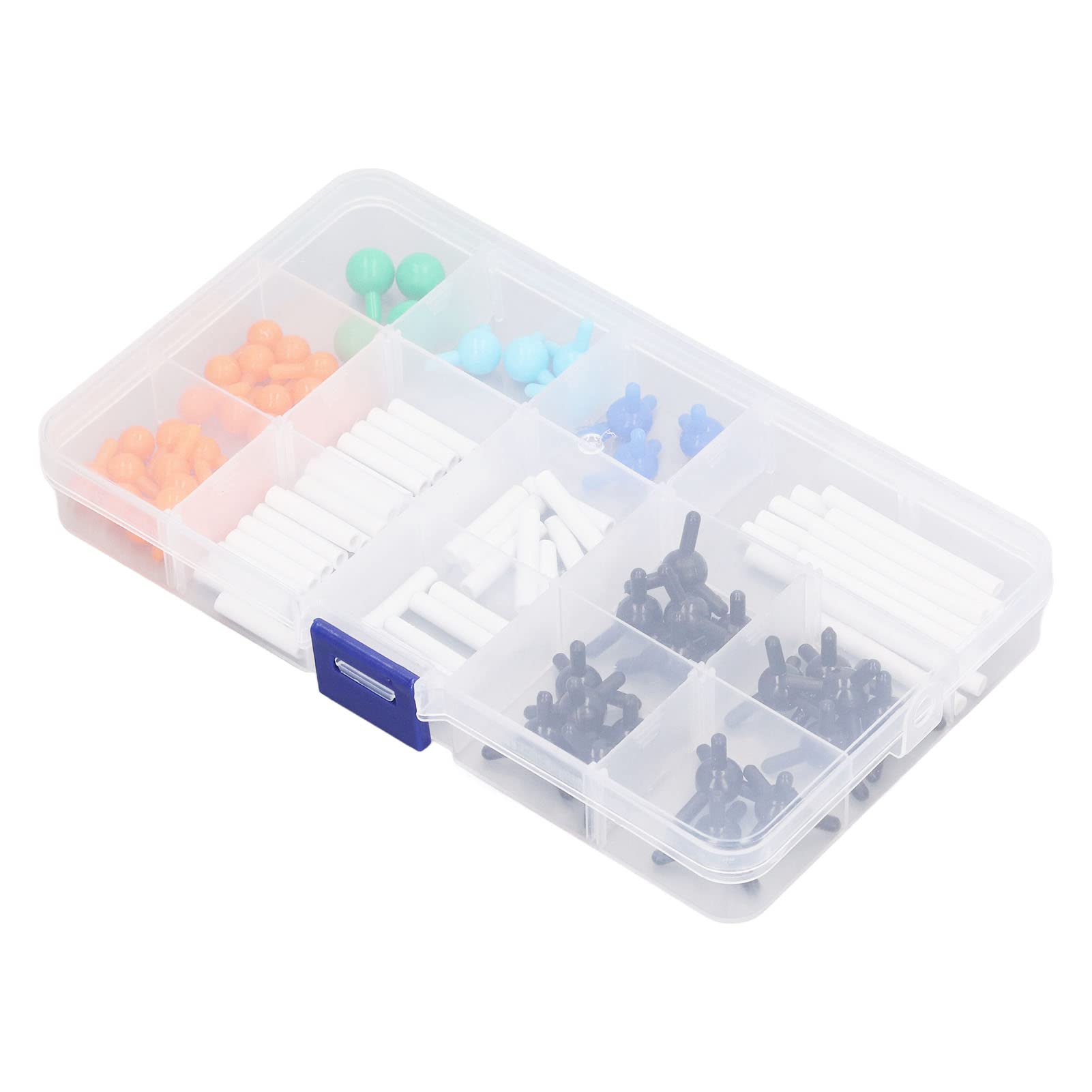 Molekularer Modellbausatz, Farbenfrohes 3D-Chemie-Lehrstrukturset mit Aufbewahrungsbox für Schüler und Lehrer