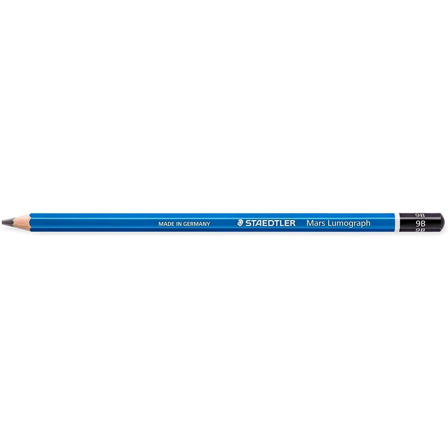 Image secondaire de STAEDTLER Lot de 6 Crayons Papier Mars Lumograph 100 Mine 2 mm Bleu 9B