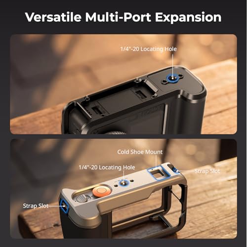 Image of SMALLRIG All-in-One Street Grip Kit for DJI Osmo Action 6, Comfort Grip with Battery Compartment, Aluminum Frame w Cold Shoe, Shoulder Strap, Lens Protection Ring, for Street Photography - 5891