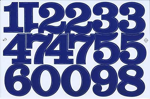 (シャシャン)XIAXIN 防水 PVC製 数字 ナンバー ステッカー セット 耐候 耐水 ローマ字 数字 キャラクター 表札 スーツケース ネームプレート ロッカー 屋内外 兼用 TS-520N (ネイビー, 1点)