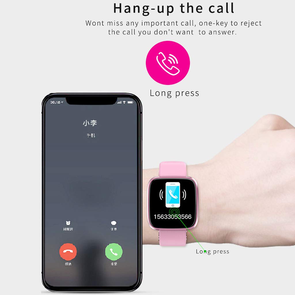 Activity Tracker Fitness Tracker Reloj Inteligente con Podómetro, Monitor De Frecuencia Cardíaca Monitor De Sueño Pulsera Impermeable, para Niños Hombres Mujeres Adroid iOS