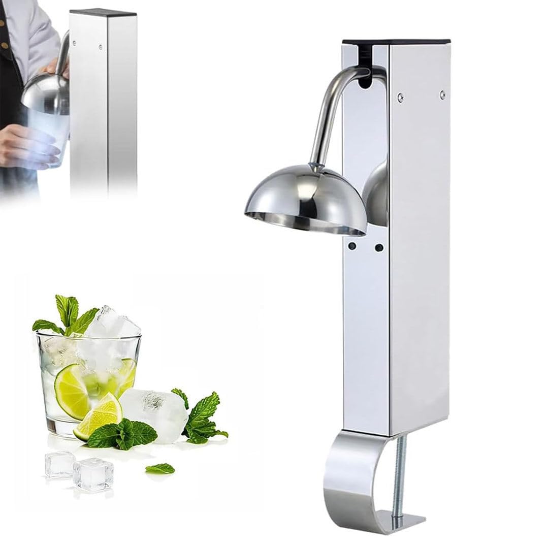 LjlXanthiper Mini Co2 Glass Froster Maker,Stainless Steel Ice Cup Machine,Professional Glass Froster Chiller,Be -25°c Quickly,For Glasses Cocktail,Beer,Wine,For Bar,Restaurant,Kitchen A