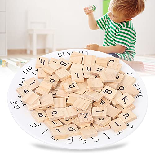 Wooden Tiles, 2 Set Wood Letter Tiles Letters Crafts English Words miniatura 4