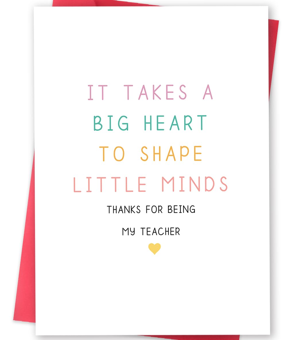 MOROLURU Teacher Appreciation Card Gifts, Funny Thank You Card for Teacher from School Kids Students with Envelopes, Best Teachers Appreciation Gift