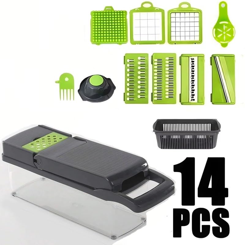 Cortadora multiusos para cocina de 14 piezas miniatura 1