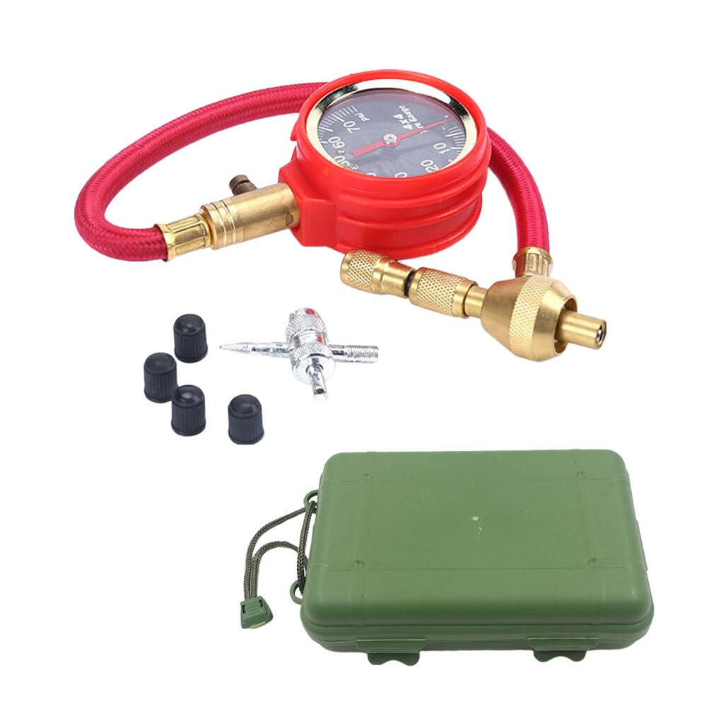 Medidor de presión de neumáticos, deflactores 4X4 para Motocicletas automotrices, Bicicletas, Camiones, ATV, UTV, Kit de deflactor de neumáticos 0-75PSI 4X4
