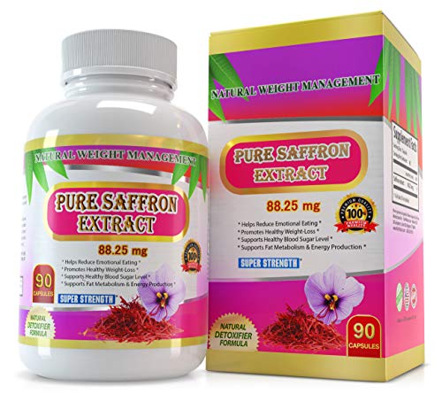 Pure Saffron Extract 88.25 mg, 90 Veggie Capsules, Premium Quality, High Potency, Best Value on Market - Experience The Benefits of Pure Saffron Supplement Pure Saffron Extract 88.25 mg, 90 Veggie Capsules, Premium Quality, High Potency, Best Value on Market - Experience The Benefits of Pure Saffron Supplement