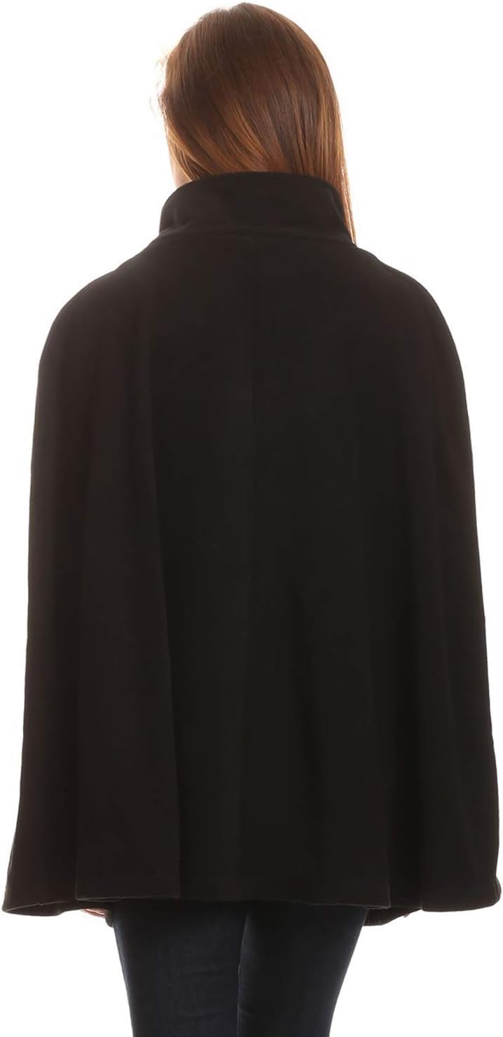 BYOS Women’s Winter Stylish Oversized Solid Plaid Fleece Poncho Blanket Wrap Cape - Image 3