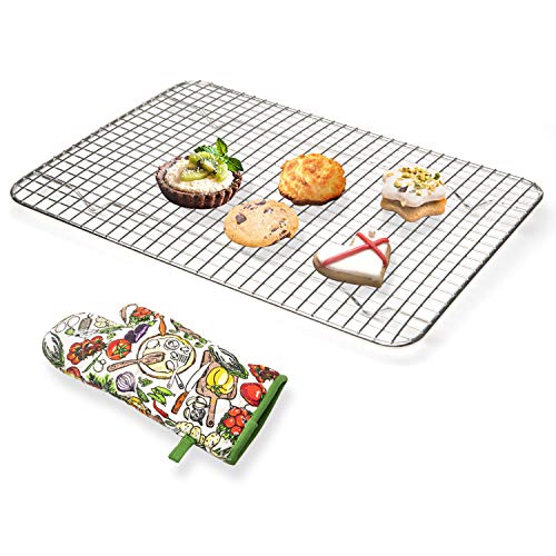 Secura Cooling Rack 100% 304 Stainless Steel Baking Rack, Wire Rack with Anti-scald