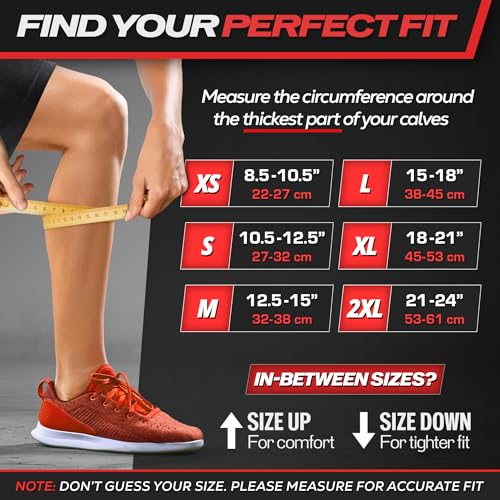Rymora Calf Compression Sleeves Men Women Shin Splints Running (Pair) (Hot Pink) (L)