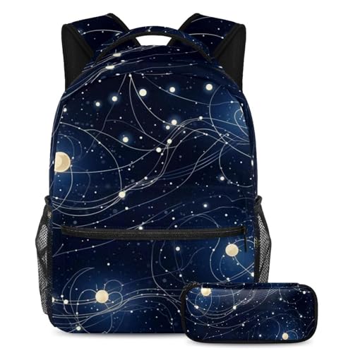 Sac à dos polyvalent 2 pièces Starry Shining Vierge 5 au motif scintillant Large