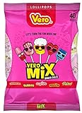 Vero Mix Banda Dulce Assorted Sweet Lollipops, Artificially Flavored, 1 Pound 4.31 Ounces, 40 Count Bag