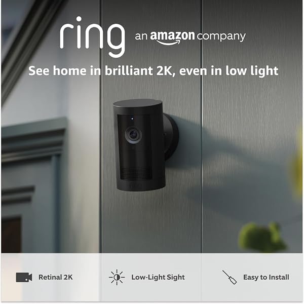 Ring Outdoor Camera Plus (newest gen) Battery | Wide-Angle 2K Video with Ring Vision I DIY Wireless Outdoor Security Camera | alternative to CCTV system I 30-day free trial of Ring Subscription Plan - 1