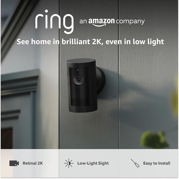 Ring Outdoor Camera Plus (newest gen) Battery | Wide-Angle 2K Video ...