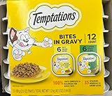 Temptations Cuts in Gravy Wet Cat Food Variety Pack, 3.5 Oz Tray (Pack of 12)