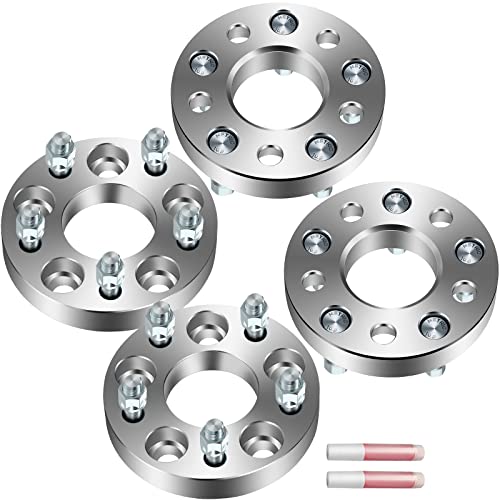 cciyu spacers 5 Lug 4PCS 1 inch 25mm Thick 5x110 to 5x4.5(5x114.3mm) Wheel Spacers Adapters Compatible for 2014-2017 for Cherokee|2013-2016 for Dart|2004-2012 for Malibu