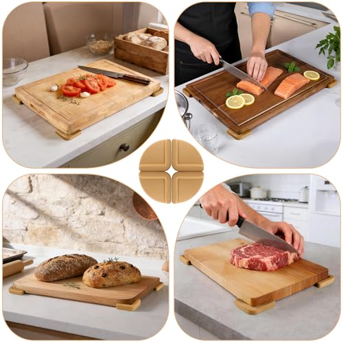 Pies antideslizantes de silicona para tablas de cortar, 4 piezas miniatura 7