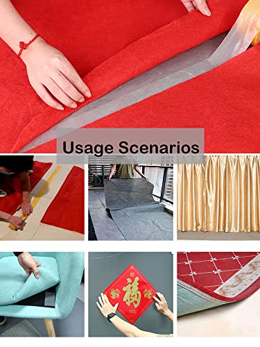 Tuocalo Double-Sided Fabric Tape Heavy Duty，Durable Duct Cloth Tape，Hand Tearable，Super Sticky For Carpets Rugs And Clothing Etc. (1.18In X 65.6Ft) #TOP5