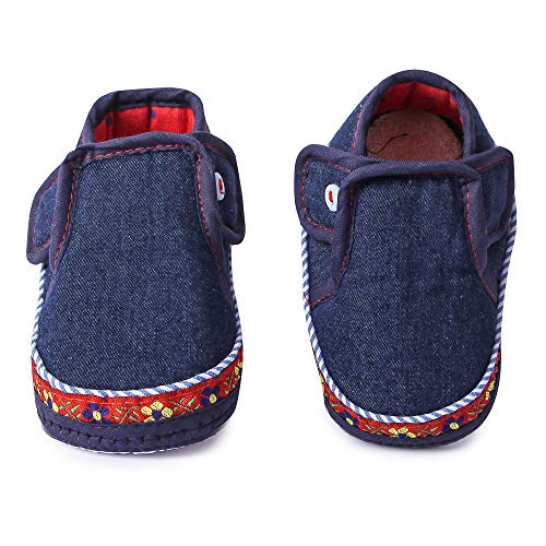 Image of Butterthief Unisex Baby Prewalking Shoes for Newborn Boys & Girls | Soft Sole Infant Bootie with Anti-Slip Bottom | Lightweight Cotton Footwear Early Walker Shoes (6-9 Months, 12 CM)