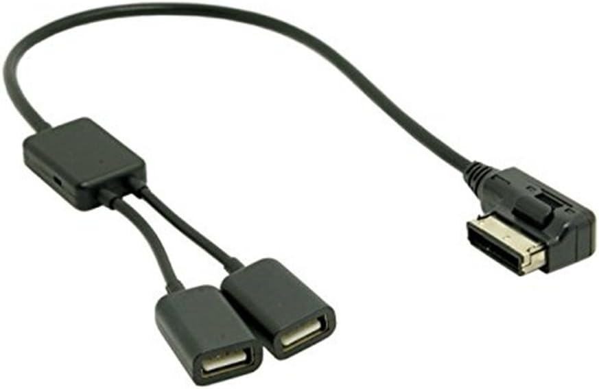 HAIN@Media in AMI MDI Dual USB Ports AUX Flash Drive Adapter Cable for Car VW Audi 2014 A4 A6 Q5 Q7 by CHENYANG