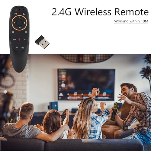 Image of ESPBOP Universal 2.4G Wireless TV Remote Control with Voice Remote, Air Mouse, Motion Sensing Game for Android TV Box, Smart TV, PC, Projector, G10S, Black