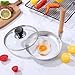 OATIPHO Oyakodon Pan, Japanese Parent-Child Pot 6.7 inches/17 cm Pan with Lid Creative Vertical Handle Frying Pan Japanese Cuisine Pan Egg Pan for Gas (Uncoated)