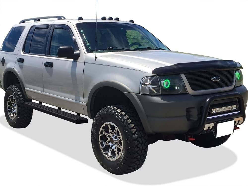 APS Running Boards 6 inches Matte Black Compatible with Ford Explorer 2002-2005 (Include Diesel Models with DEF Tanks) Stainless Steel (Nerf Bars Side Steps Side Bars)