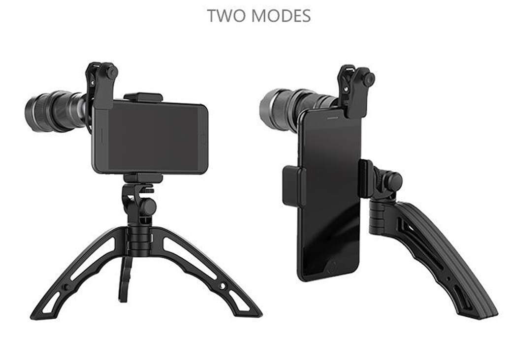 Lente monocular para teléfono móvil, teleobjetivo Universal para Exteriores, con Zoom de 4-12X.
