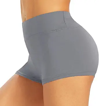 TNNZEET Workout Shorts Women, Black Spandex Booty High Waisted Dance Biker Shorts