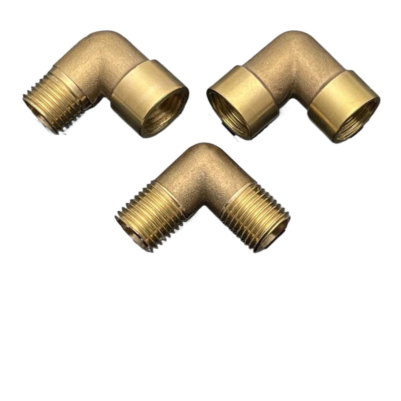 AARTERZZA 1/8" 1/4" 3/8" 1/2" 3/4" Male Female Thread Brass Elbow 90 Degree Pipe Fitting Coupler Connector Adapter(Female to Female,3/8")