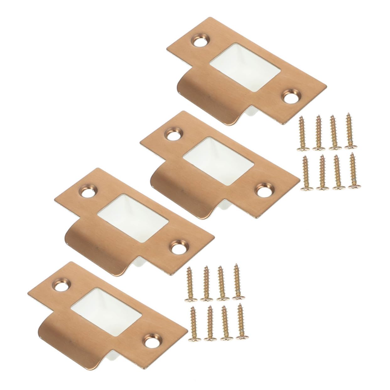 SHINEOFI Ensemble De 16 Accessoires De Serrure De Porte Kit De Réparation De Pêne Dormant Multiple En Acier Inoxydable Pour Portes Extérieures Plaque De Poignée De Porte Plaques De