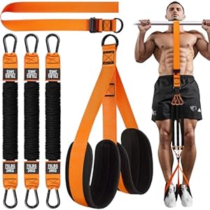 HPYGN Pull Up Assistance Bands, Heavy Duty Resistance Band for Pull Up Bar, Adjustable Weight/Size with Fabric Feet/Knee Rest, Bands for Pull Up Assist for Strength Training, Pull Up Assist Band
