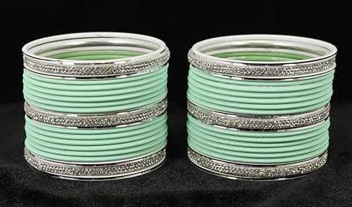 Stylish AD Diamond Stone Bangles Set for Women