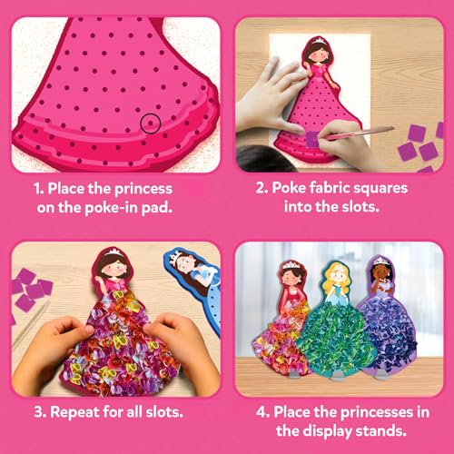 Skillmatics Poke-in Art - Magical Princesses, Mess-Free Fun for Kids, DIY Craft Kits, Creative Activity, Gifts for Girls & Boys Ages 4, 5, 6, 7, 8, 9