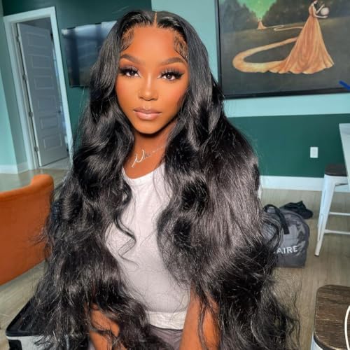 BLY Body Wave Bundles Human Hair 3 Bundles 100% Unprocessed Virgin Hair for Women 16 18 20 Inch Natural Black Body Wave Hair Extensions