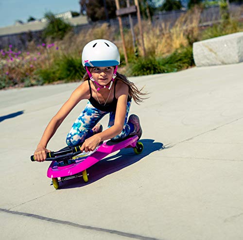 Spinner Shark Drifting Kneeboard – Ride On Scooter Board with Casters for Kids - Boys and Girls (Pink - 1pc)