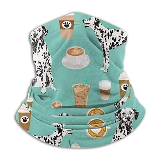 Vince kamu halsdamask, tub huvudbonad, sol UV-skydd ansikte halsduk, vindtät bandana, unisex vinter balaklava, pannband för män kvinnor, dalmatiner söt mint kaffe bästa dalmatiner hund tryck