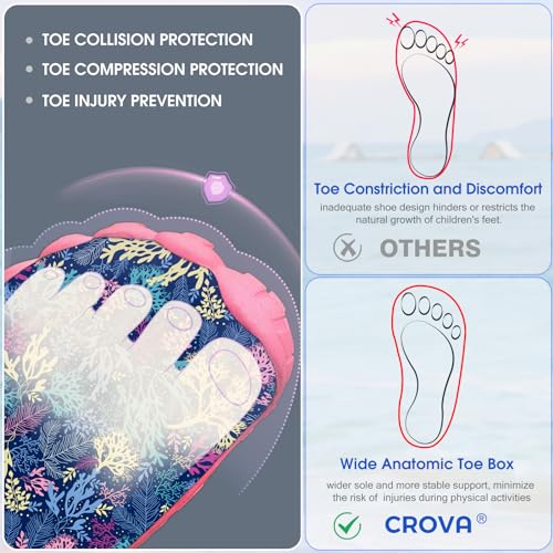Image of Built-in Heel Grips Water Shoes for Kids Girls Boys Hiking Wide Barefoot Swim Beach Pool Big Kid