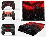 PS4 Console Spider Skin Decal Vinal Sticker + 2 Controller Skins Set