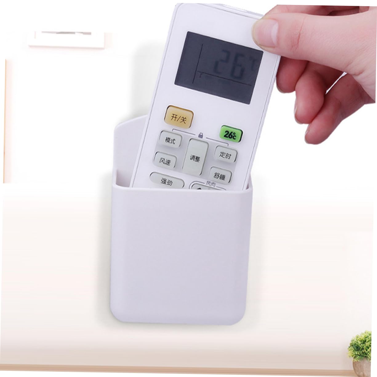 Cabilock 12 Piezas Colgador De Control Remoto Archivador De Pared Soporte para Teléfono para Colgar En La Pared Puerta Soporte De Pared para Mando a Distancia Papelera El Plastico