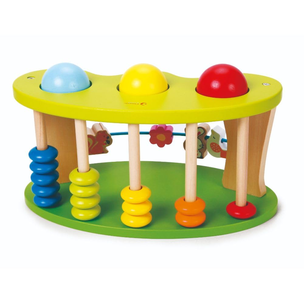 Classic World Martillo de Bolas Multifuncional para niños, de Madera Multicolor para niño para niña 12m +