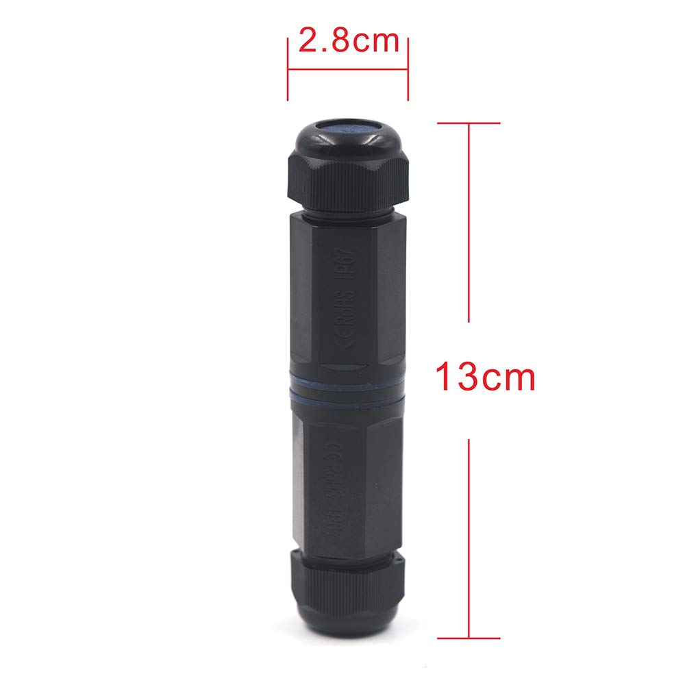 VCE Conector RJ45 Impermeable Acoplador RJ45 CAT6 Hembra a Hembra Blindado Compatible con Cable LAN Ethernet CAT5E CAT5, 3 Unidades