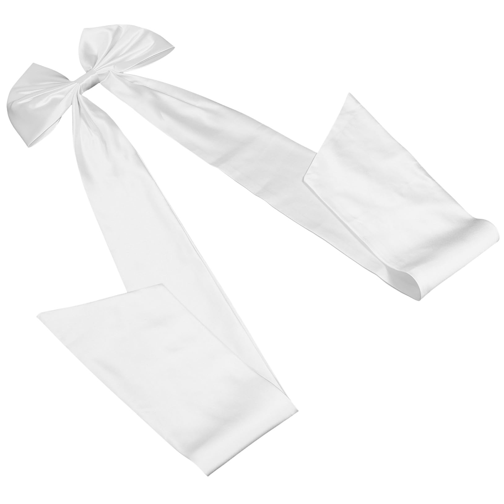 PACKOVE Braut Schleier Weißer Satinband Schleppenschleife mit Schleifenverzierung für Hochzeitskleider und Abendkleider Elegantes Brautaccessoire