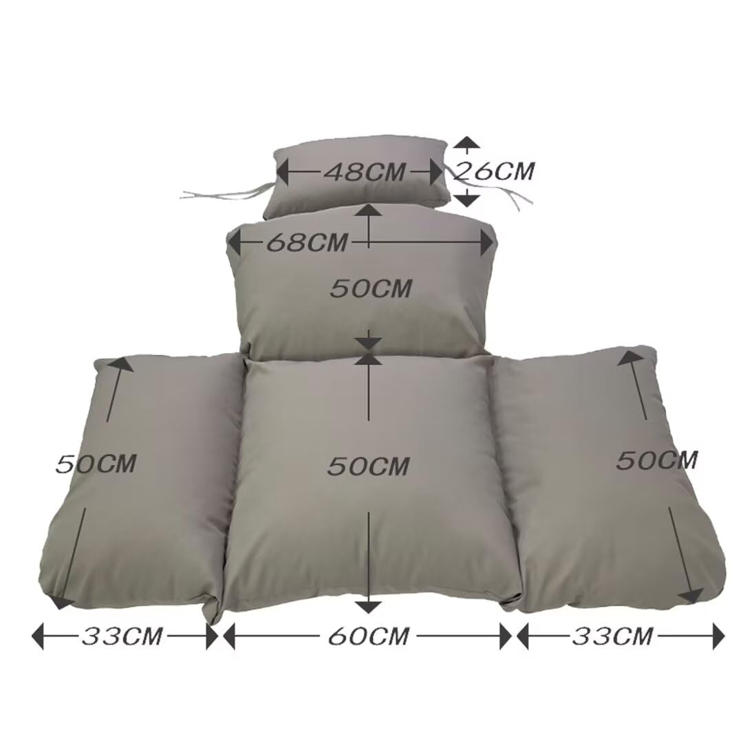 Hängesessel Kissen Outdoor, Wasserdicht Polster Hängekorb, Auflage für Polyrattan/Rattan Hängeschaukel, Schaukel Korb, Nur Schaukelkissen, Weinrot
