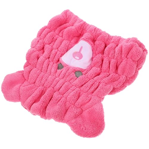 Toyvian Gorro Absorbente para Secar el Cabello de Toalla de Secado Rápido de Coral Super Suave Tamaño Adecuado para Cabello Mojado Color Rosa Fucsia Adecuado para Uso Casa y Viaje
